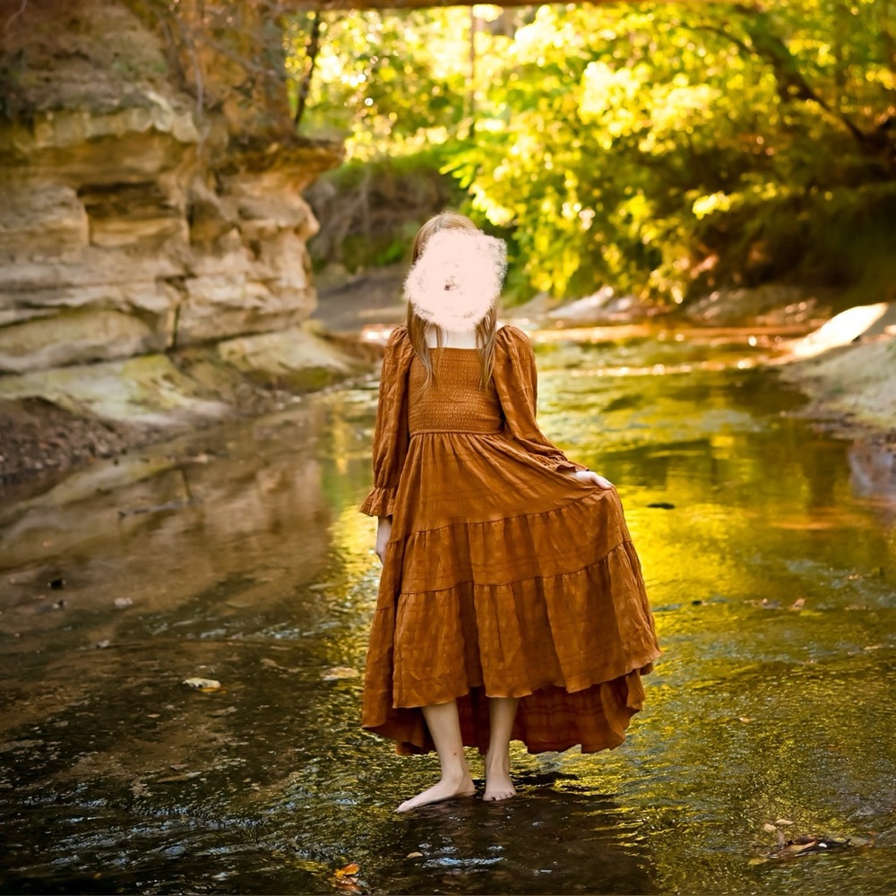 Joyfolie Golden Brown Dress